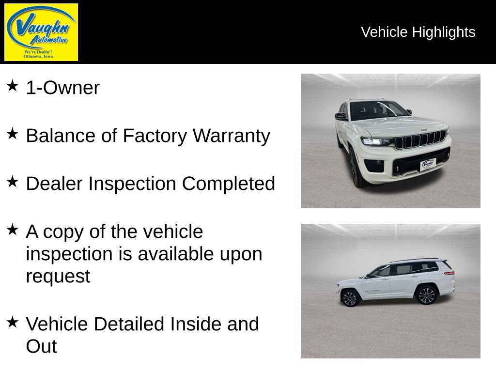 Used 2023 Jeep Grand Cherokee L Overland w/ Luxury Tech Group IV AWD/4WD image 2