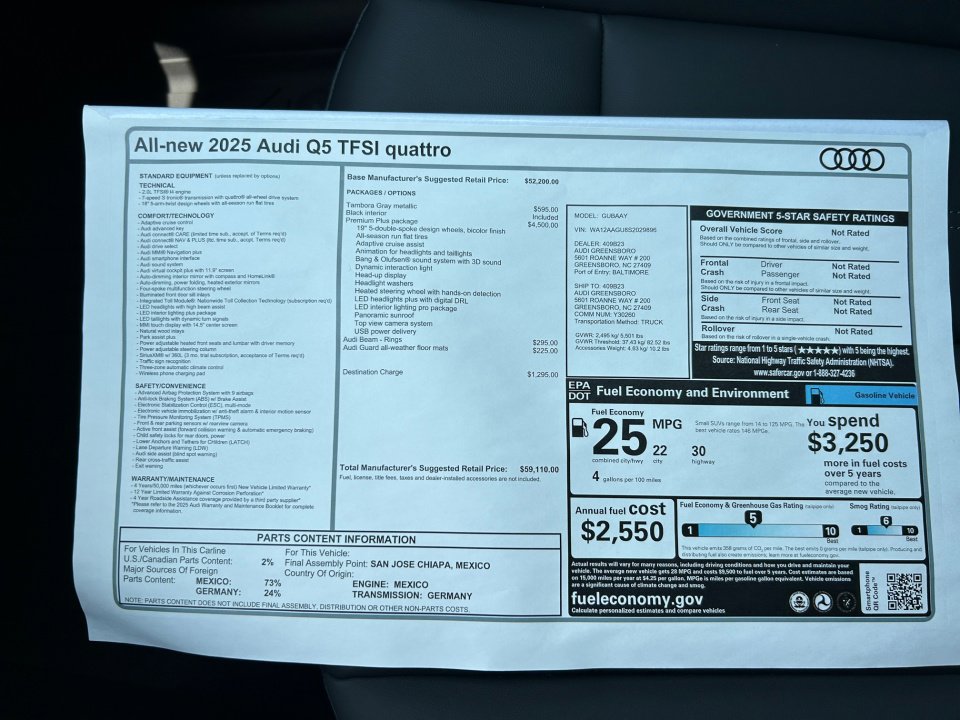 Certified 2025 Audi Q5 Premium Plus w/ Premium Plus image 33