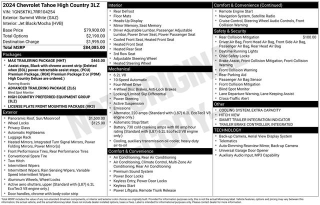 Used 2024 Chevrolet Tahoe High Country w/ Max Trailering Package image 33