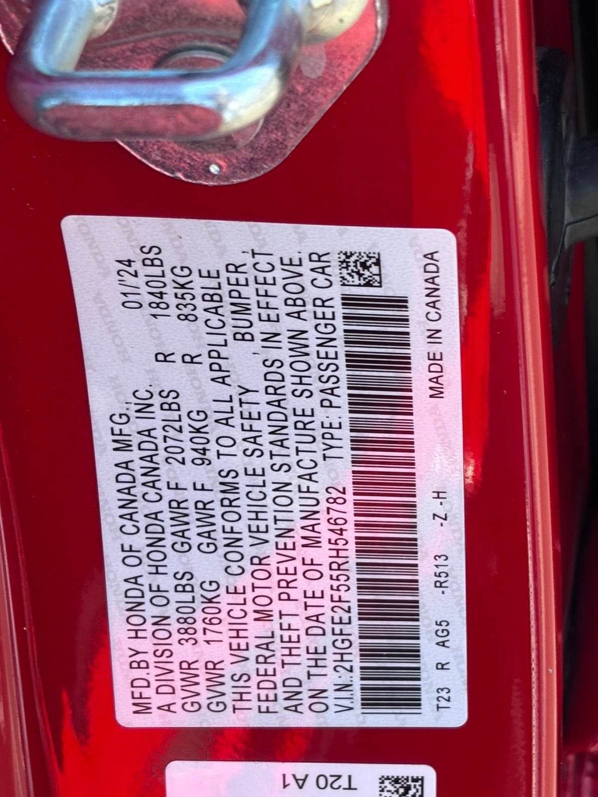 Certified 2024 Honda Civic Sport image 34