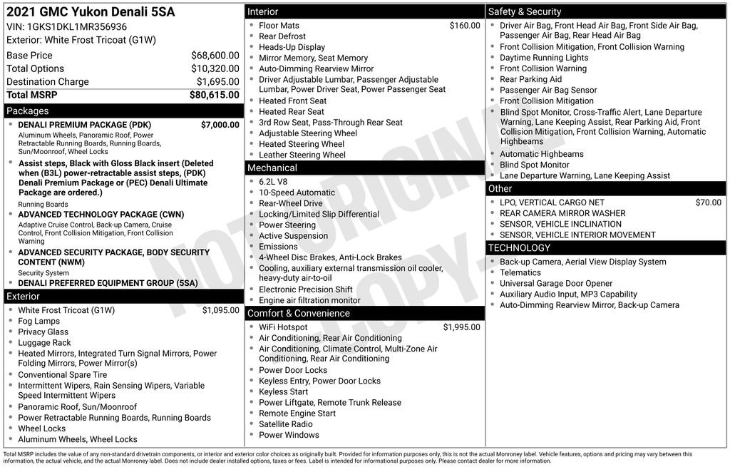 Certified 2021 GMC Yukon Denali w/ Denali Premium Package RWD image 8