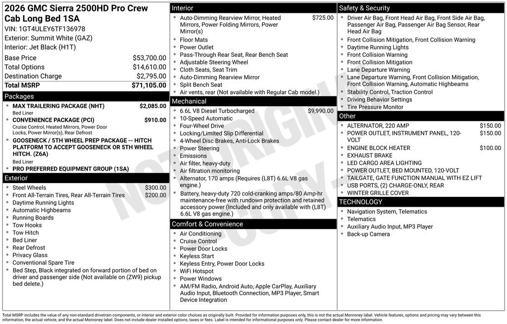 New 2026 GMC Sierra 2500 Pro w/ Max Trailering Package image 2
