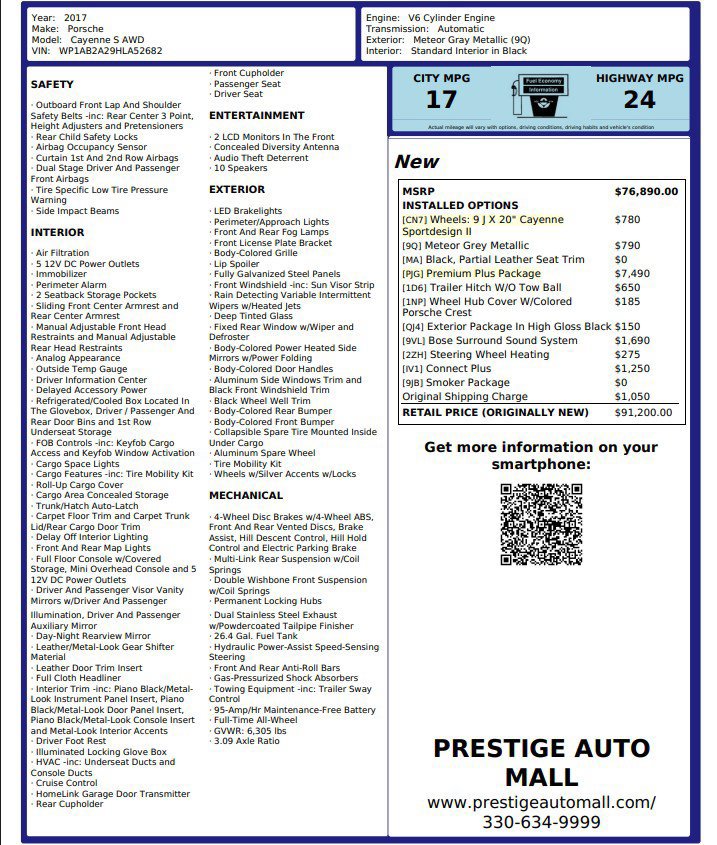Used 2017 Porsche Cayenne S AWD/4WD image 6