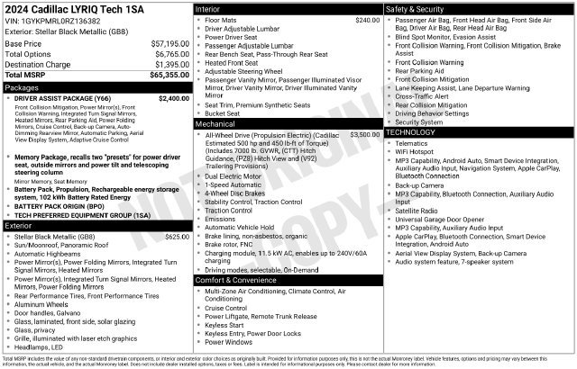 Certified 2024 Cadillac Lyriq Tech w/ Driver Assist Package AWD/4WD image 5