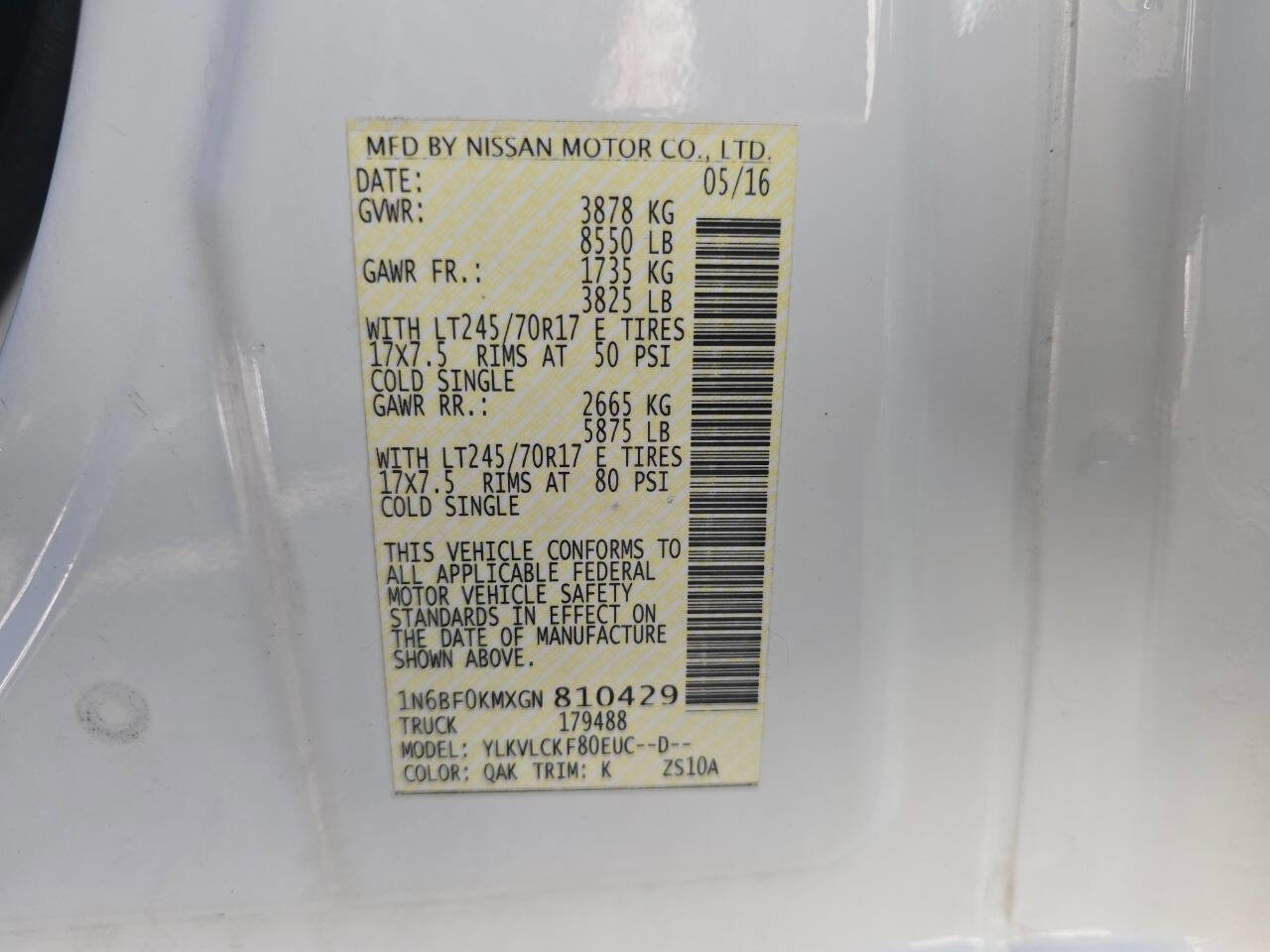 Used 2016 Nissan NV 1500 S w/ Power Package RWD image 18