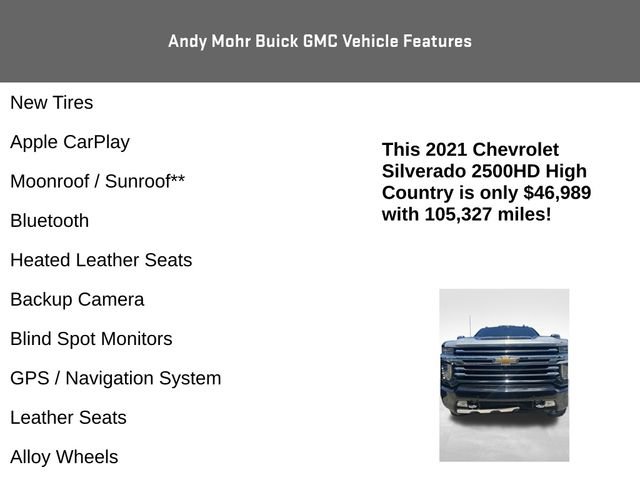 Used 2021 Chevrolet Silverado 2500 High Country AWD/4WD image 4