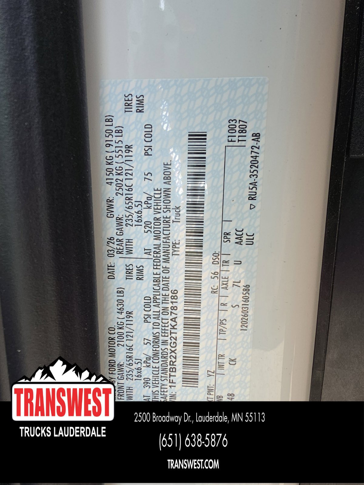 Used 2026 Ford Transit 250 148 High Roof AWD image 15