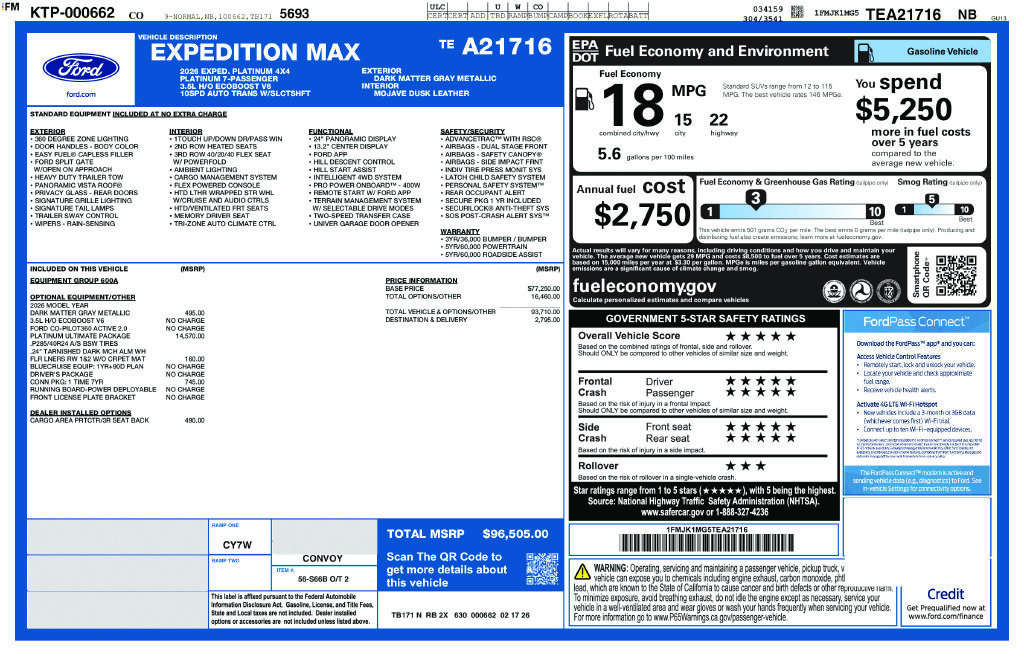 New 2026 Ford Expedition Max Platinum w/ Platinum Ultimate Package AWD/4WD image 24