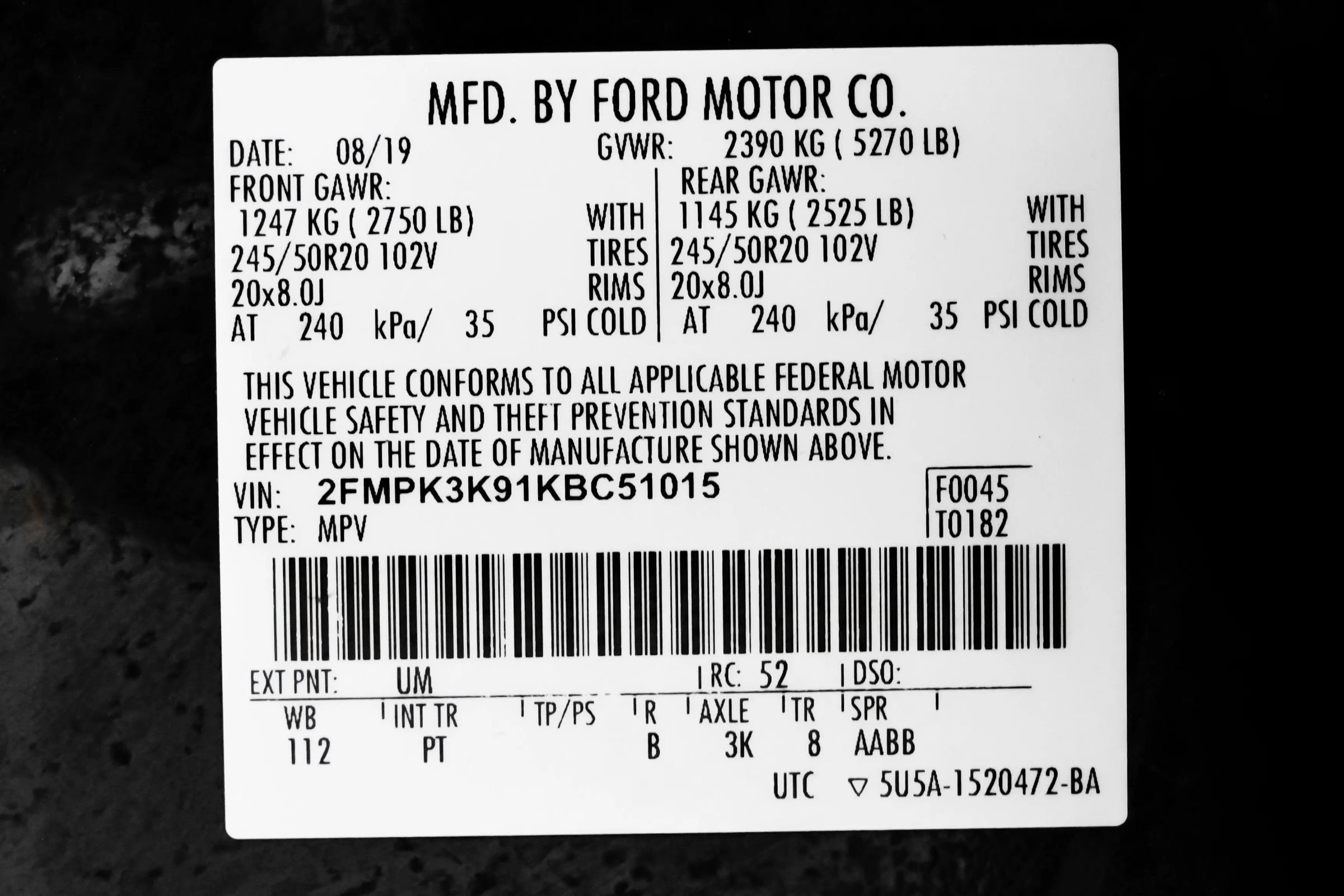 Used 2019 Ford Edge Titanium w/ Equipment Group 301A FWD image 76