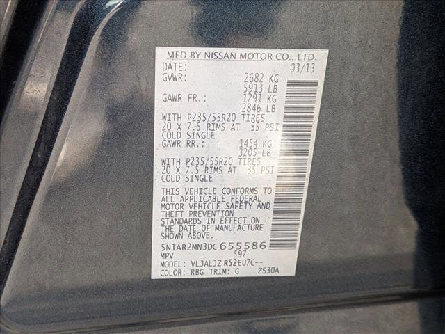Used 2013 Nissan Pathfinder Platinum w/ Platinum Premium Pkg FWD image 24
