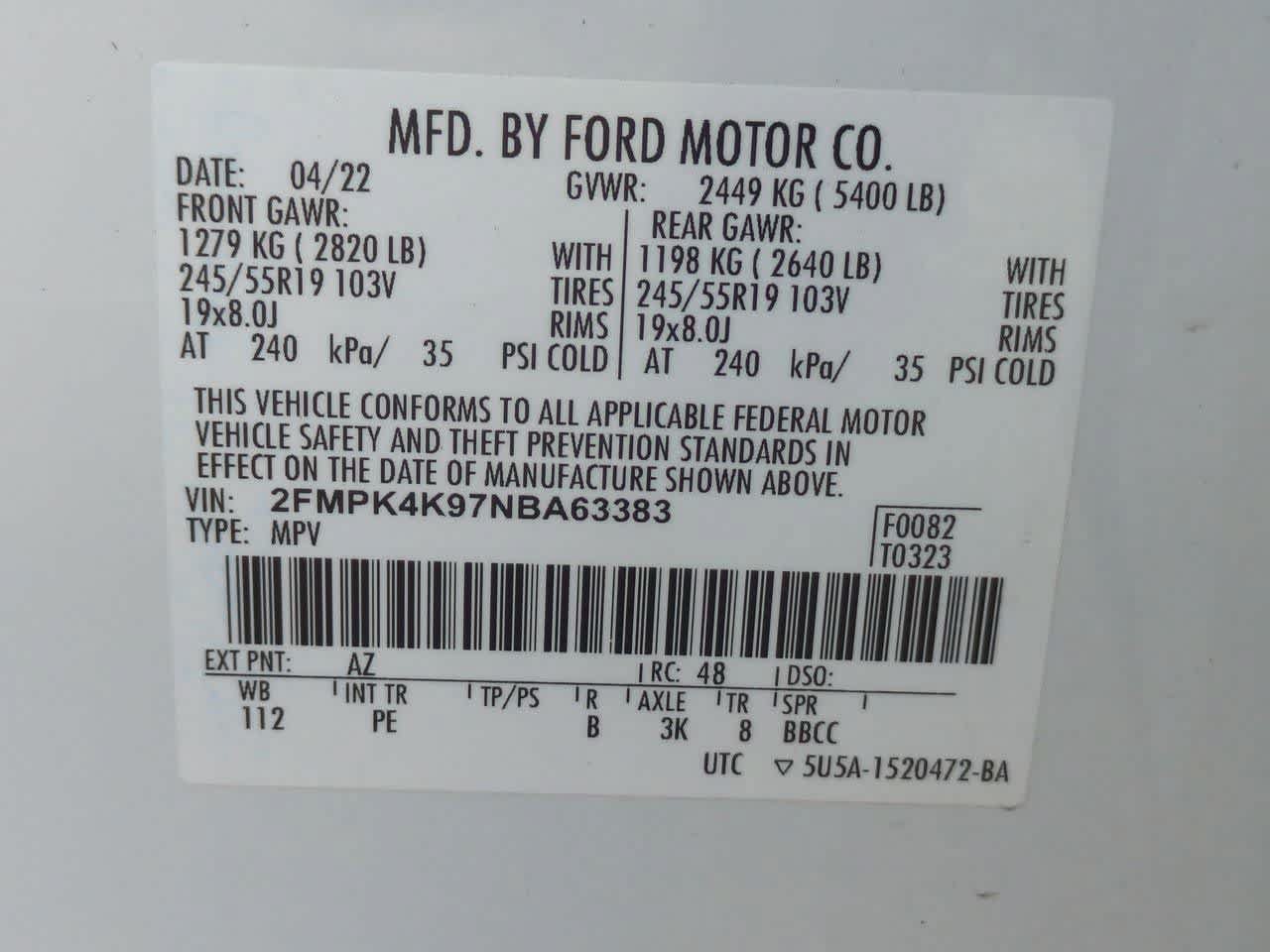 Used 2022 Ford Edge Titanium w/ Equipment Group 301A AWD/4WD image 35