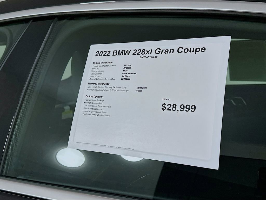 Used 2022 BMW 228i xDrive Gran Coupe w/ Convenience Package AWD/4WD image 12