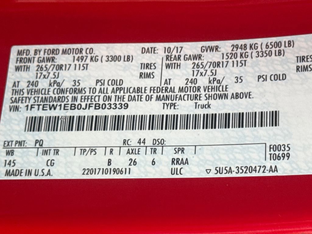 Used 2018 Ford F150 XL w/ Equipment Group 101A Mid image 34