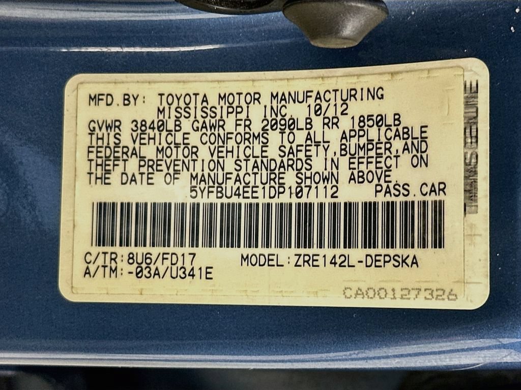 Used 2013 Toyota Corolla S w/ Premium Complete Pkg FWD image 35