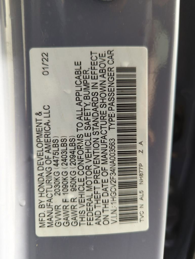Certified 2022 Honda Accord Sport image 25