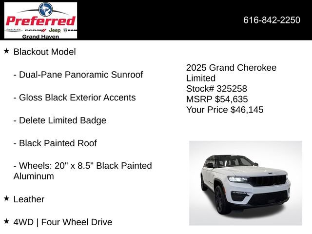 New 2025 Jeep Grand Cherokee Limited w/ Trailer Tow Package image 12