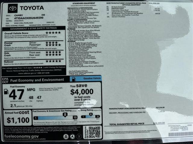 Certified 2025 Toyota Camry XSE FWD image 25