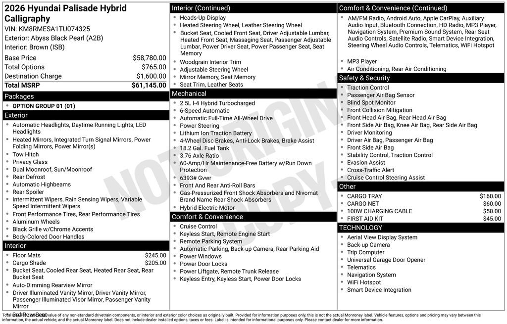 New 2026 Hyundai Palisade Calligraphy image 4