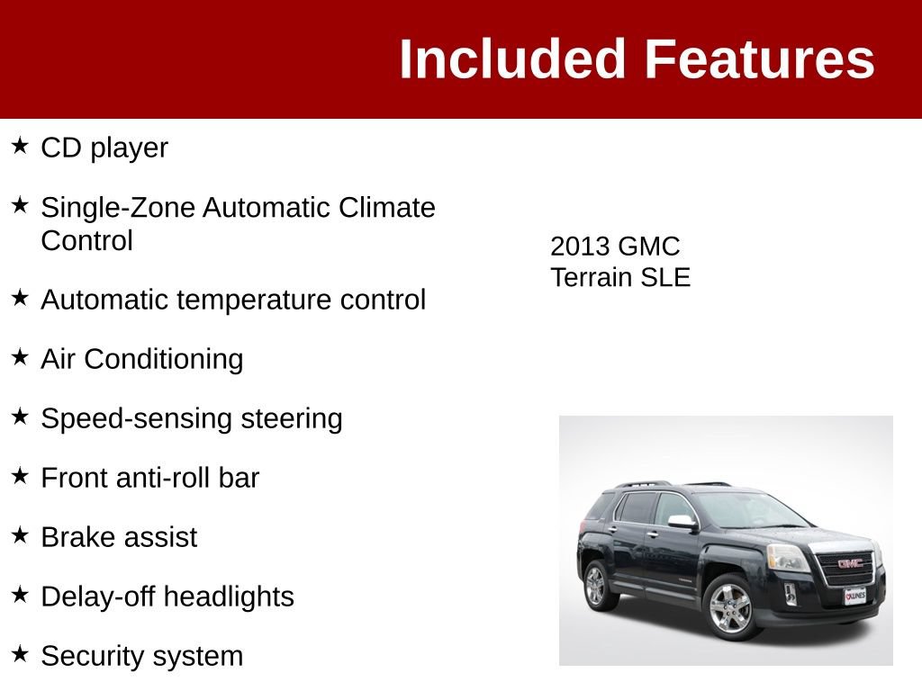 Used 2013 GMC Terrain SLE w/ Chrome Package AWD/4WD image 4