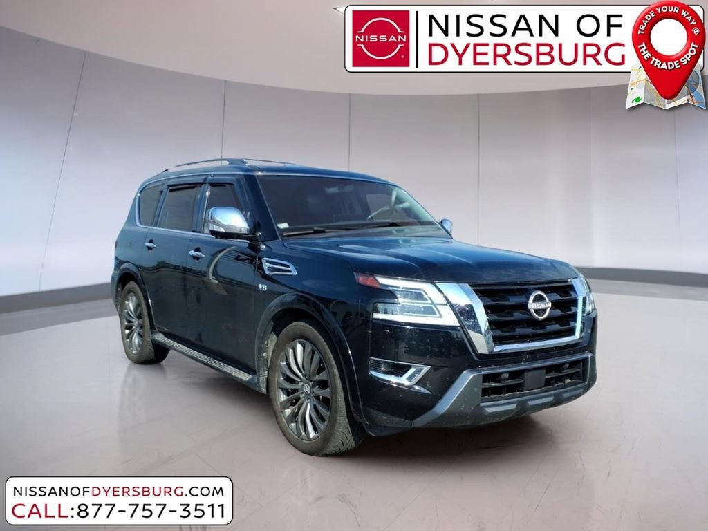 Used 2021 Nissan Armada Platinum w/ Captain's Chairs Package RWD image 1