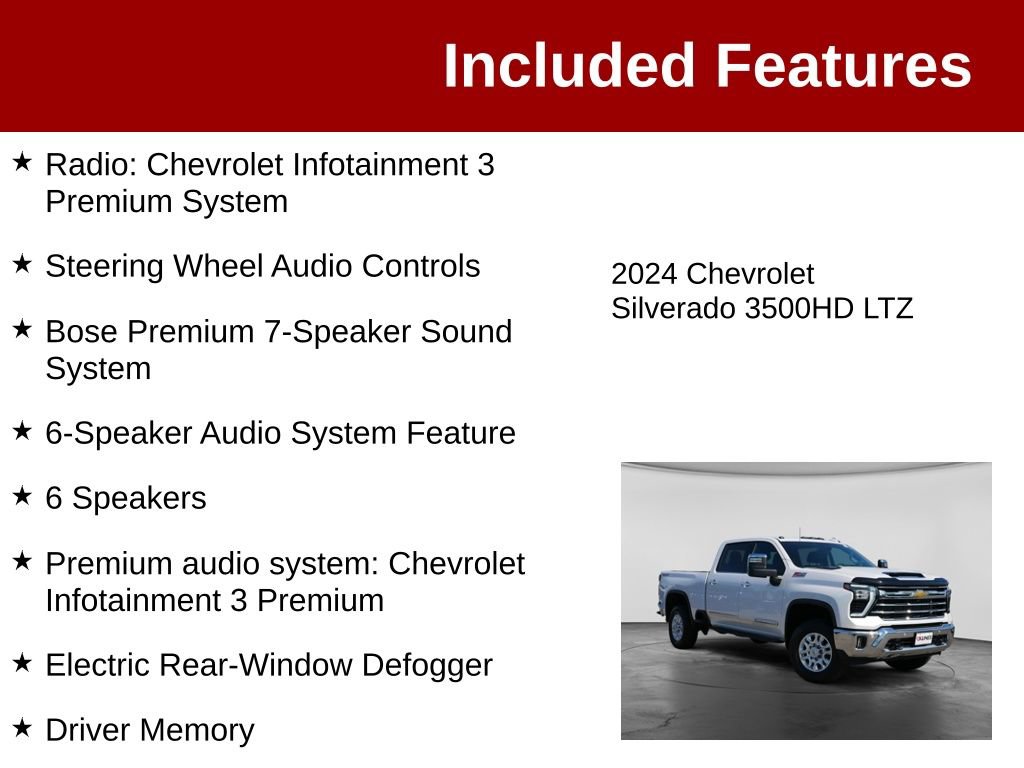 Used 2024 Chevrolet Silverado 3500 LTZ w/ LTZ Premium Package AWD/4WD image 4