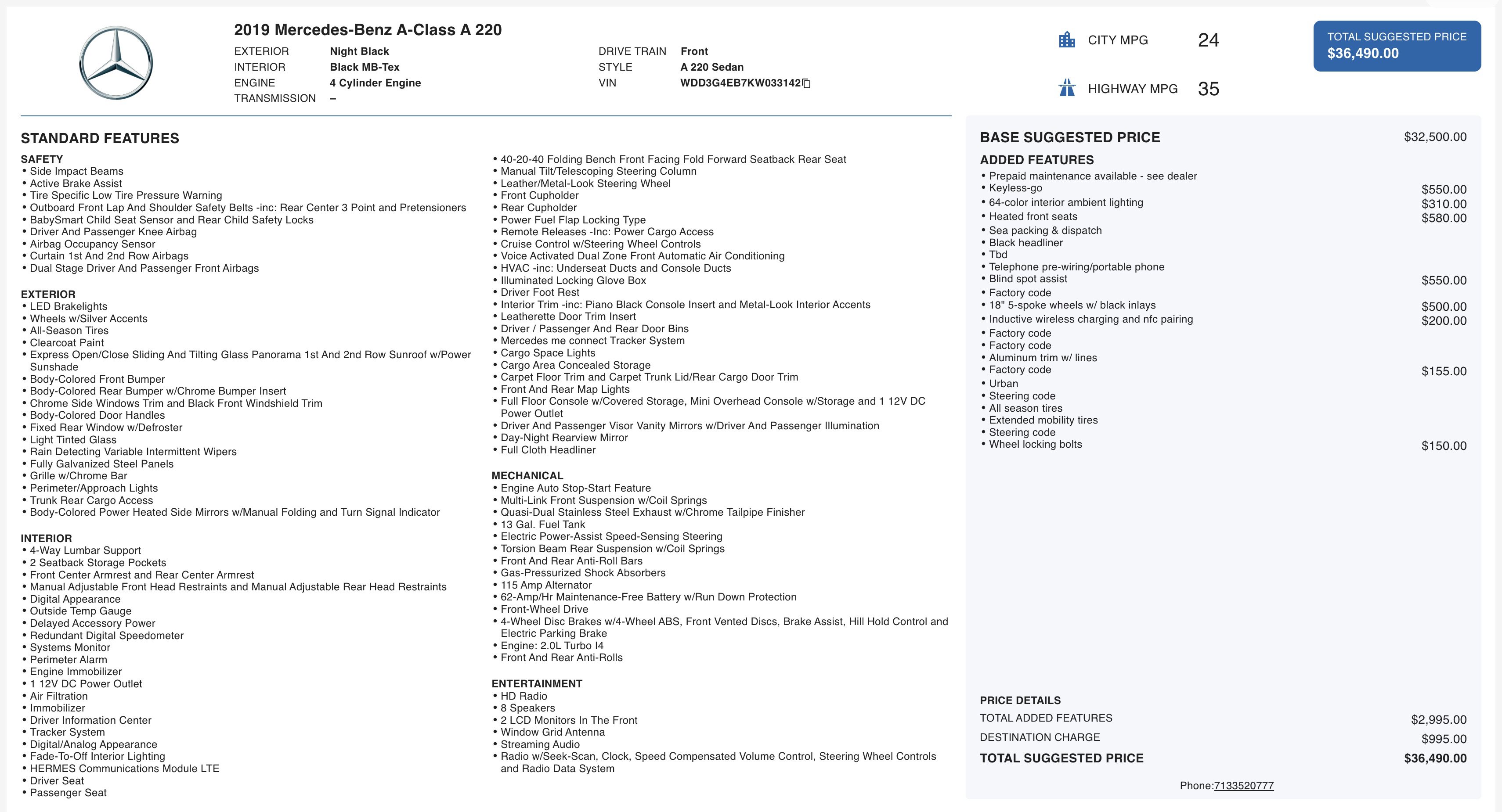 Used 2019 Mercedes-Benz A 220 image 6