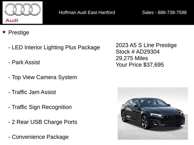 Certified 2023 Audi A5 2.0T Prestige w/ Black Optic Plus Package AWD/4WD image 36