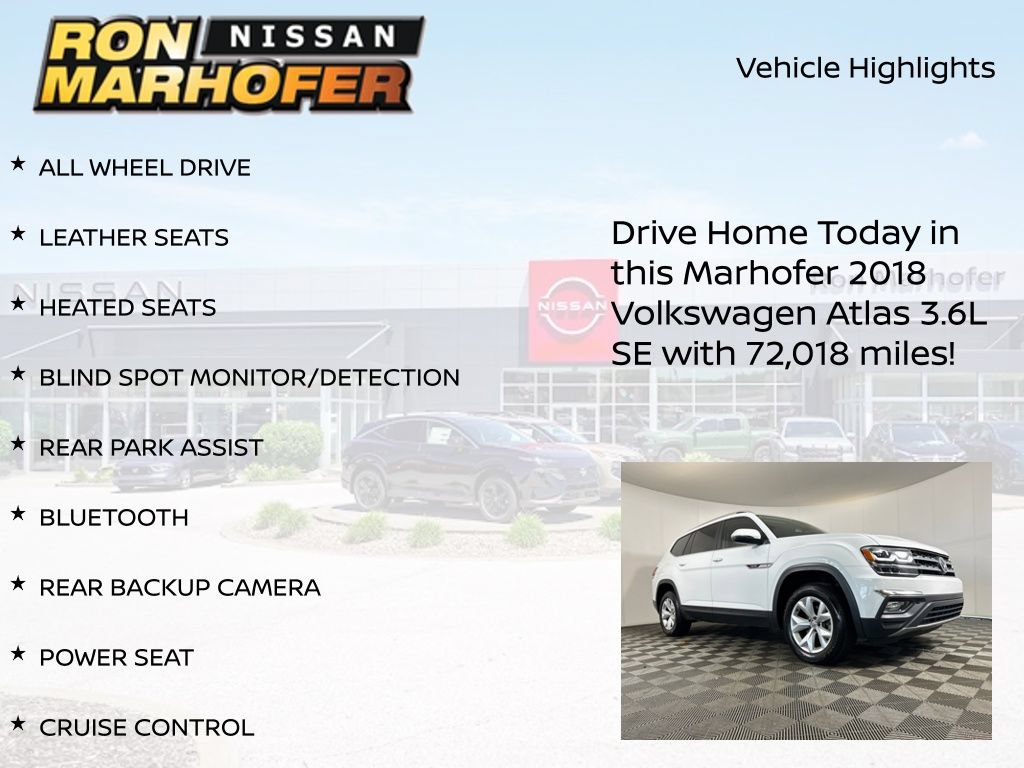 Used 2018 Volkswagen Atlas SE AWD/4WD image 15