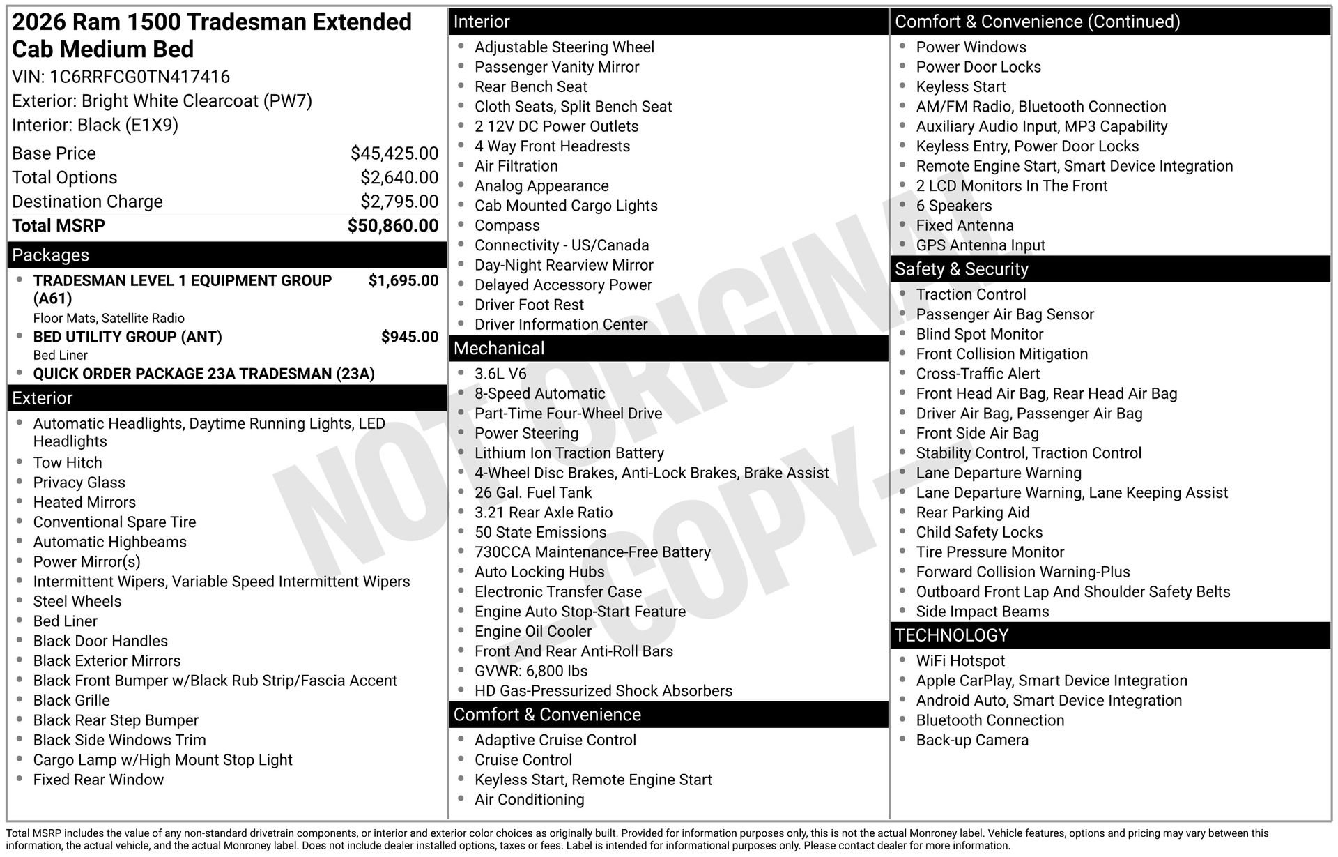 New 2026 RAM 1500 Tradesman AWD/4WD image 3