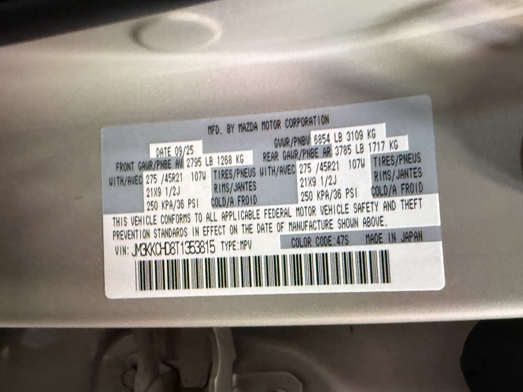 Used 2026 MAZDA CX-90 3.3 Turbo w/ Premium Sport Pkg AWD/4WD image 56