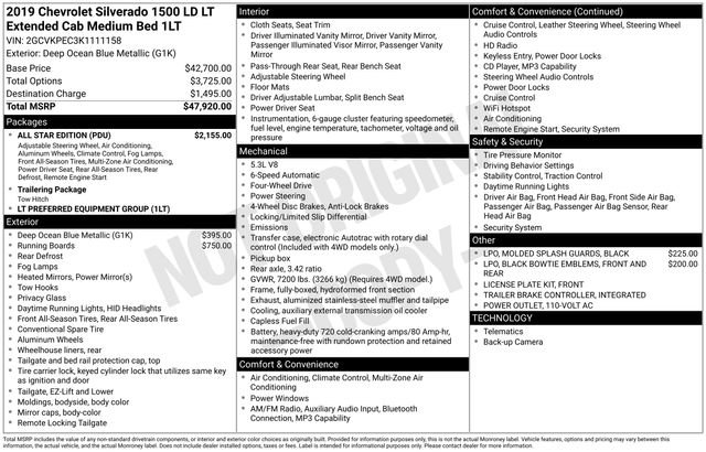 Used 2019 Chevrolet Silverado 1500 LT w/ All Star Edition AWD/4WD image 5
