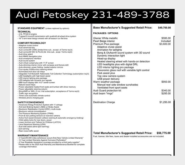 Certified 2025 Audi A5 2.0T Premium Plus w/ Premium Plus