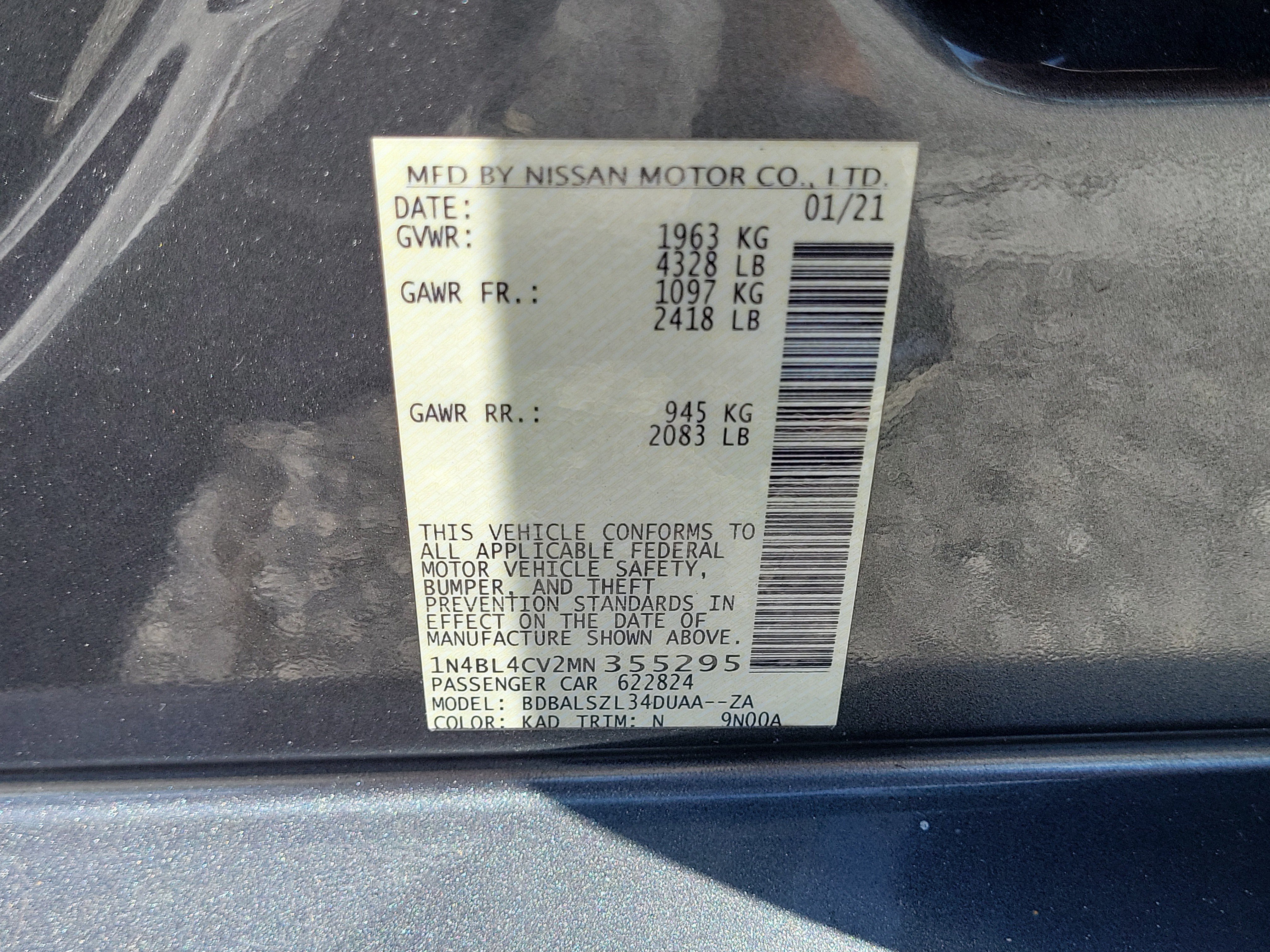 Certified 2021 Nissan Altima 2.5 SR w/ SR Premium Package FWD image 26