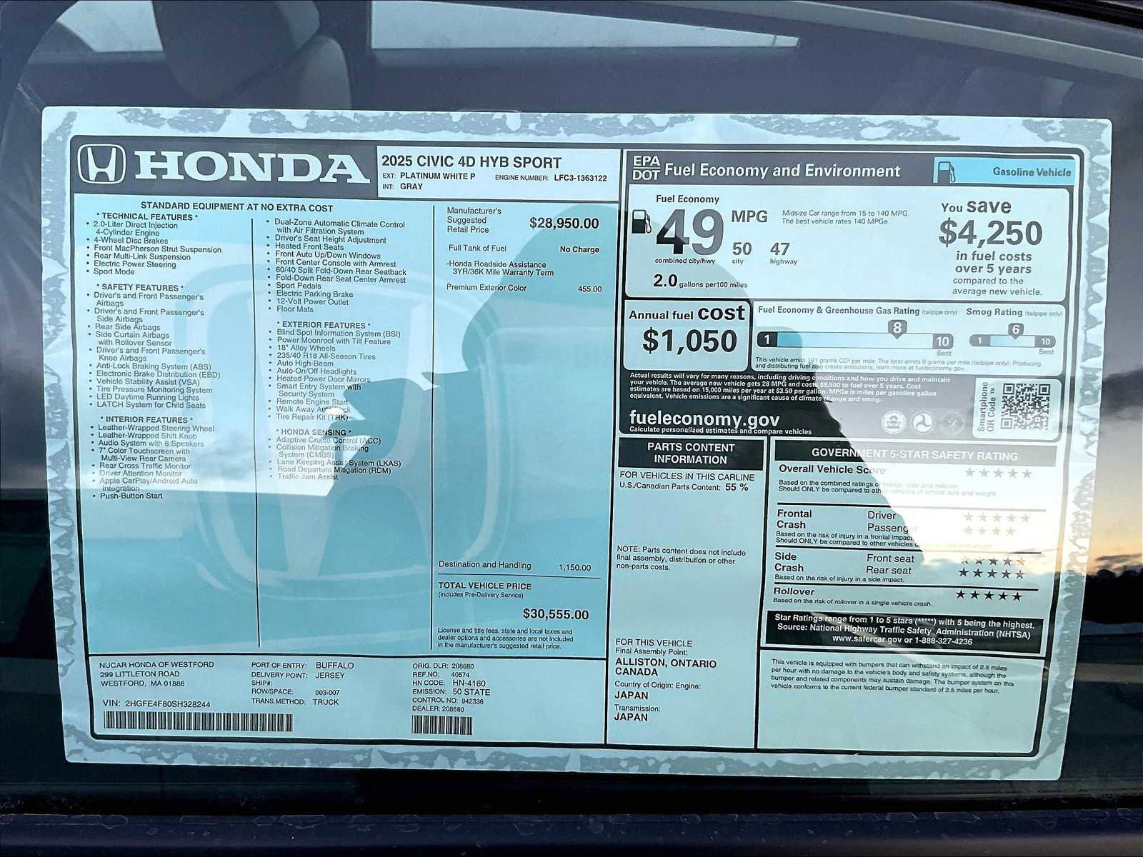 New 2025 Honda Civic Sport image 17