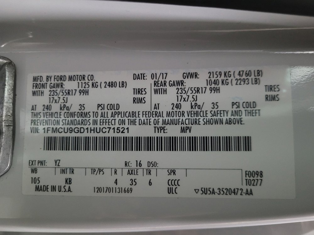 Used 2017 Ford Escape SE w/ SE Cold Weather Package image 33