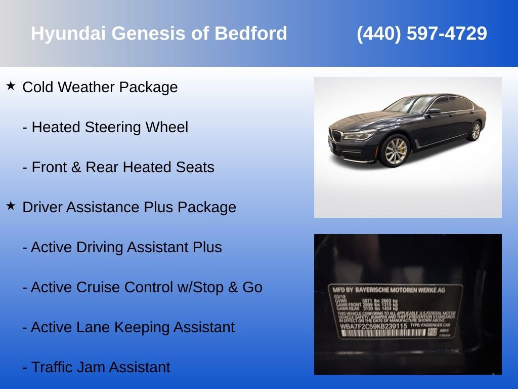 Used 2019 BMW 750i xDrive w/ Executive Package image 7