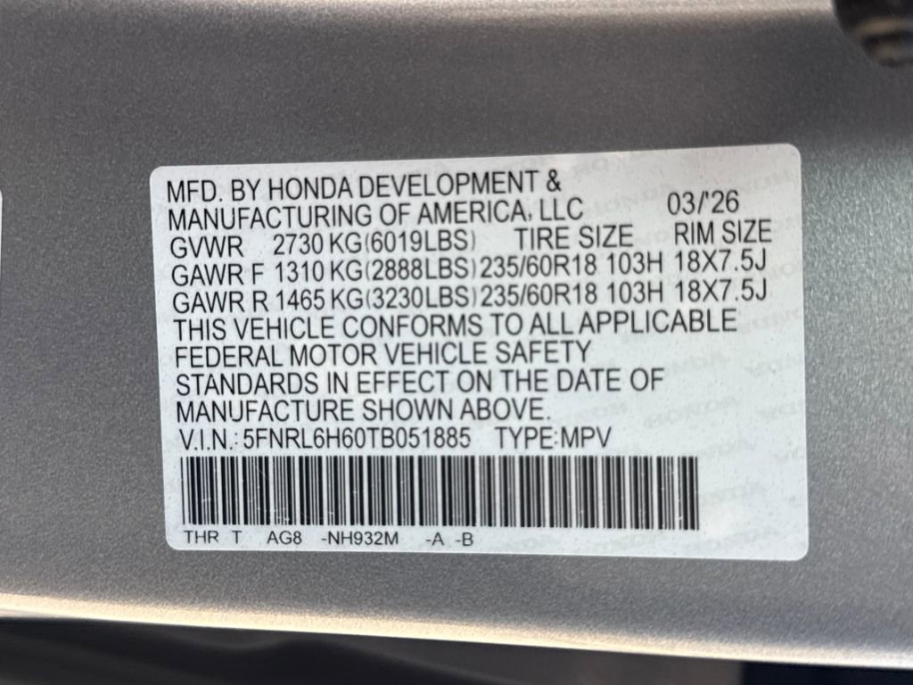 New 2026 Honda Odyssey EX-L image 28