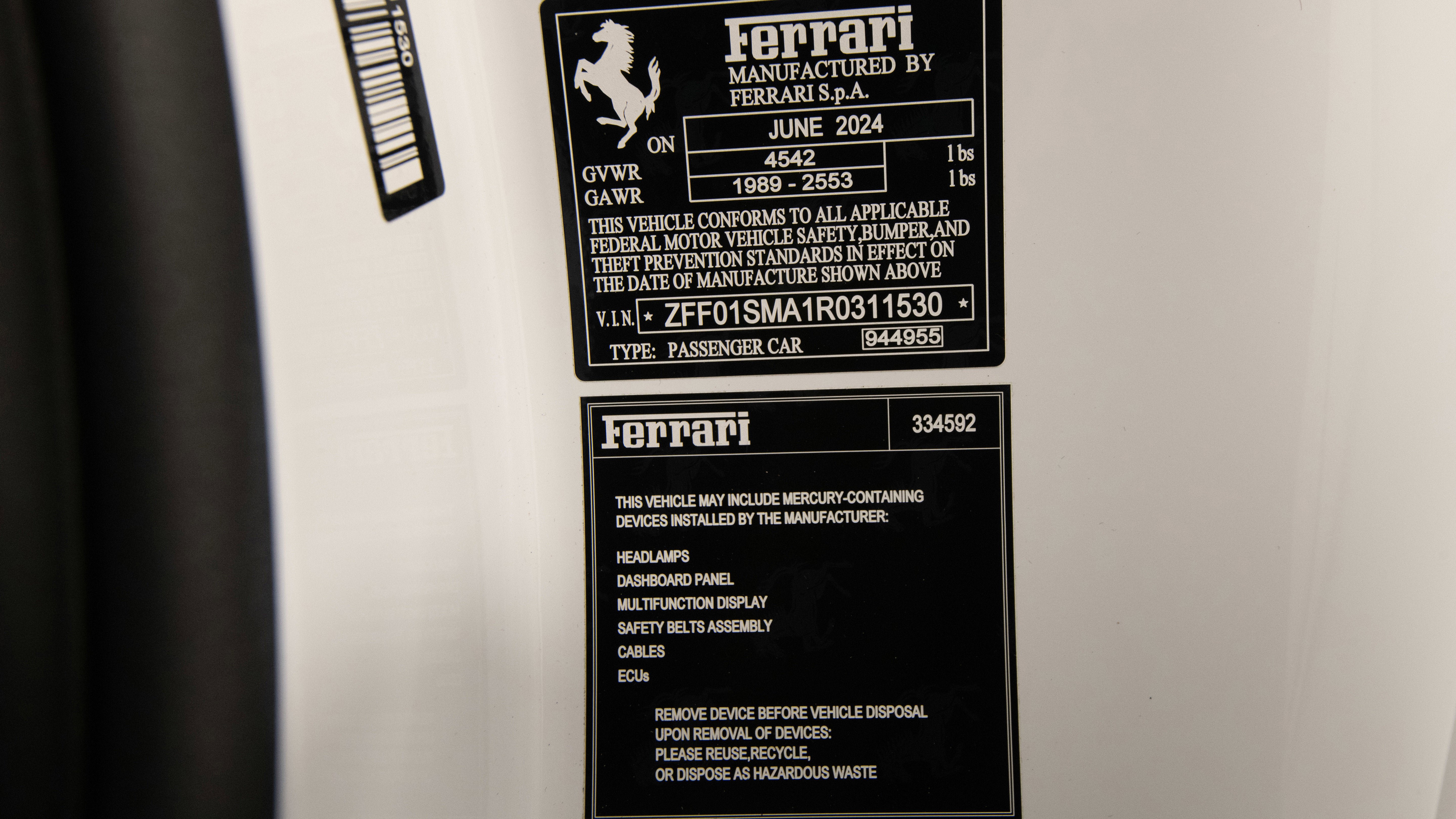 Certified 2024 Ferrari 296 GTS RWD image 54