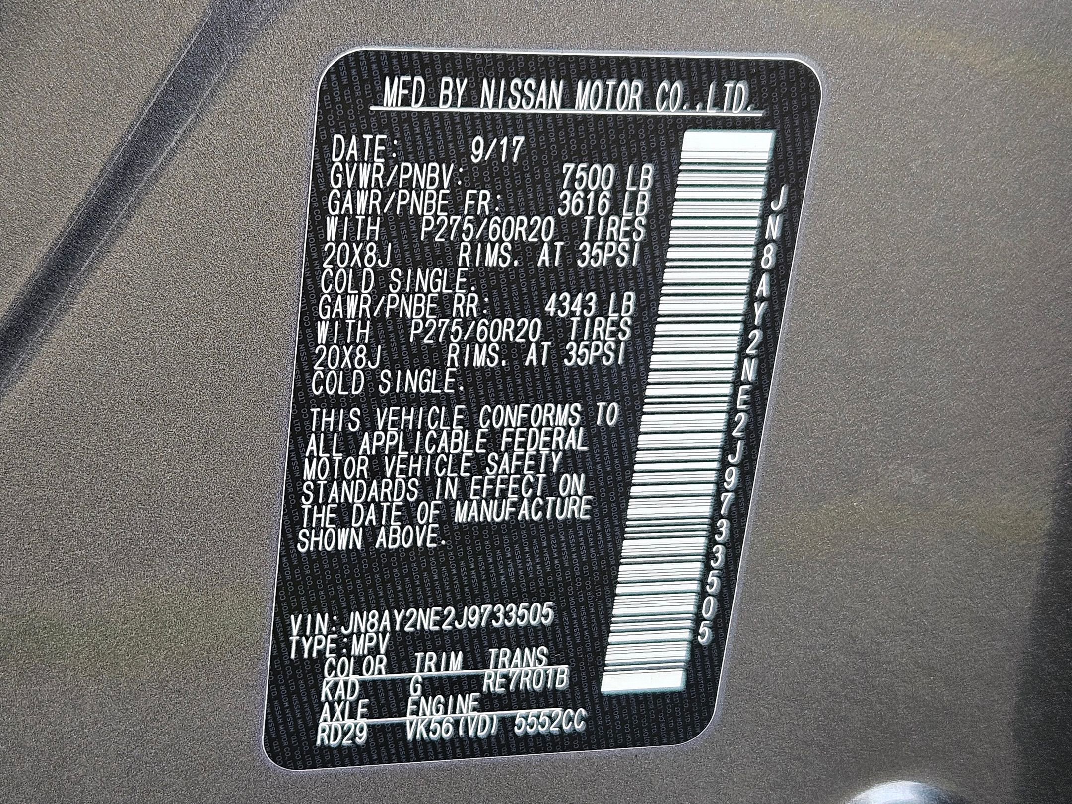 Used 2018 Nissan Armada Platinum w/ Captain Seat Package AWD/4WD image 33