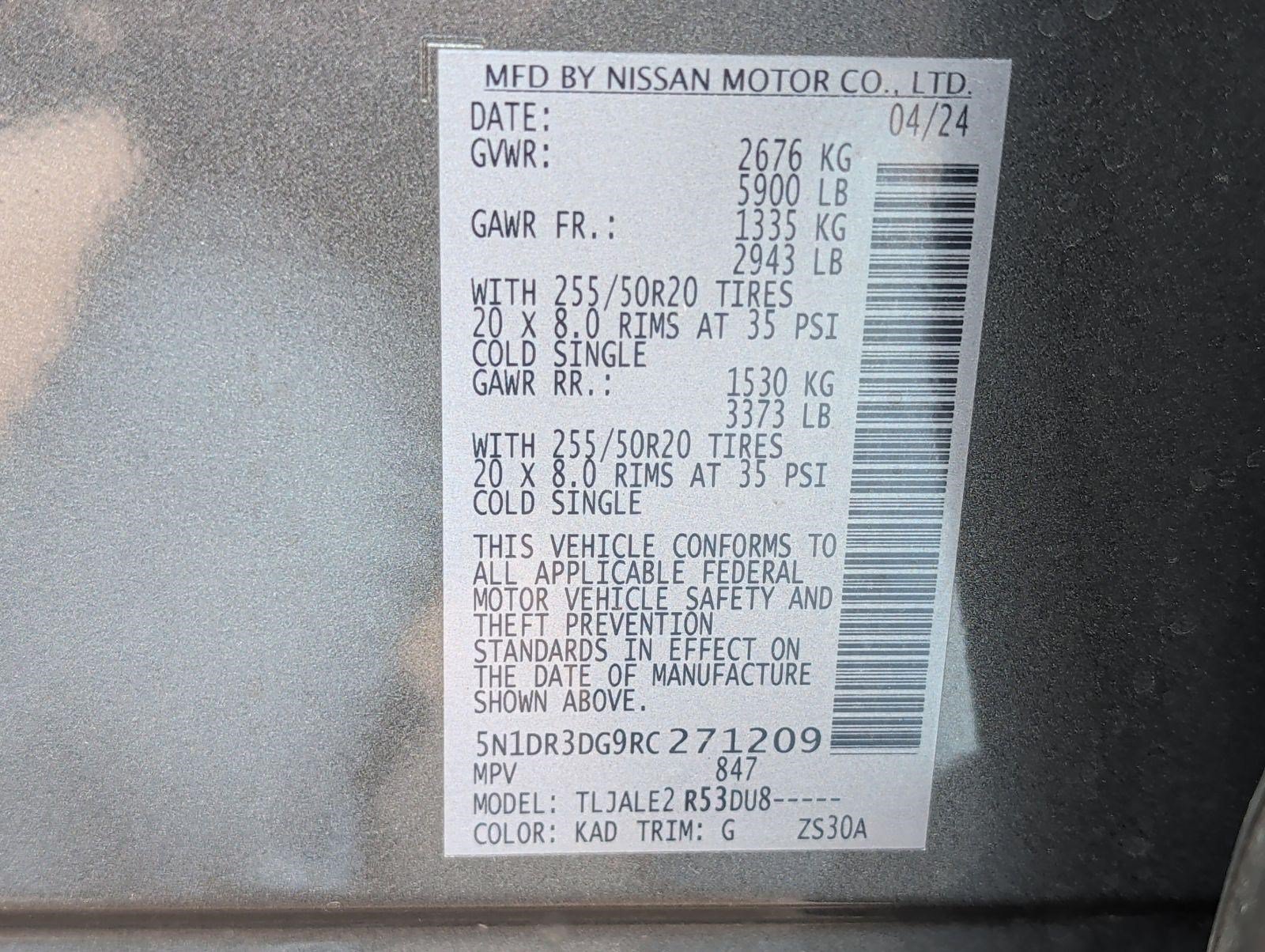 Used 2024 Nissan Pathfinder Platinum w/ Cargo Package FWD image 31