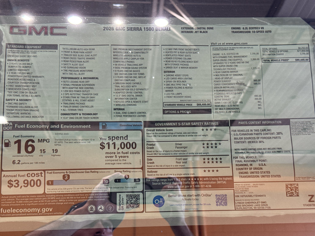 New 2026 GMC Sierra 1500 Denali w/ Technology Package AWD/4WD image 47