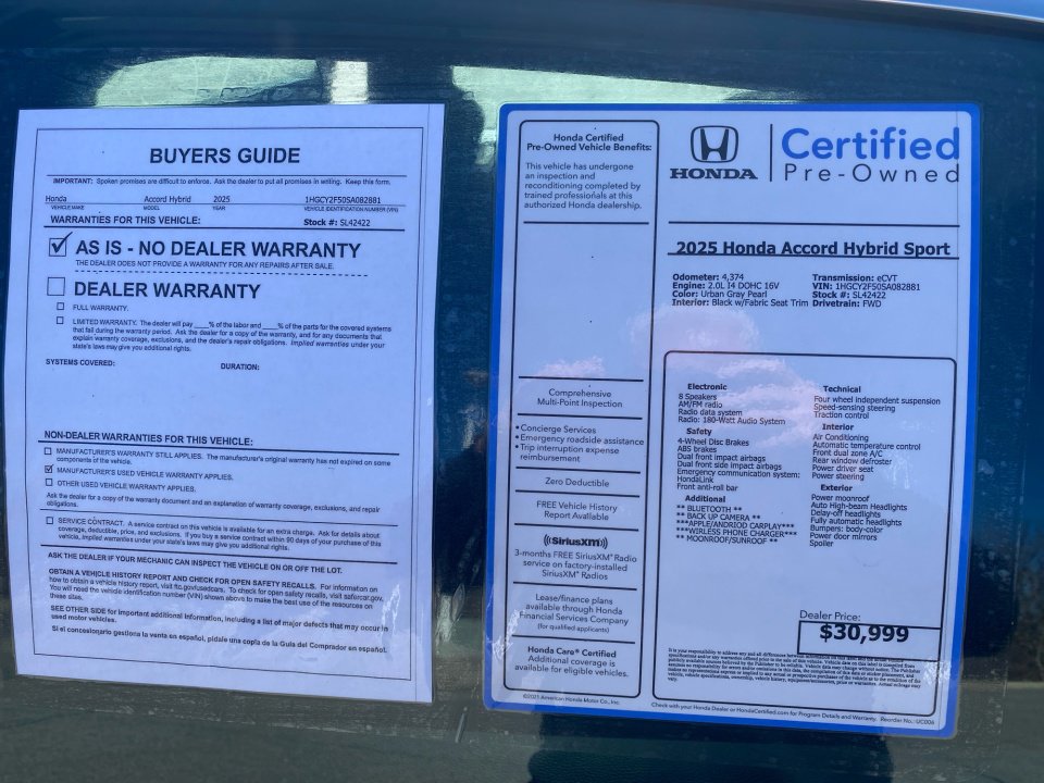 Used 2025 Honda Accord Sport image 37