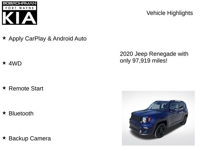 Used 2020 Jeep Renegade Altitude AWD/4WD image 8