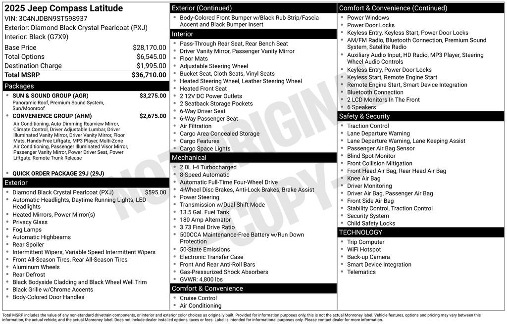 New 2025 Jeep Compass Latitude w/ Sun & Sound Group image 9