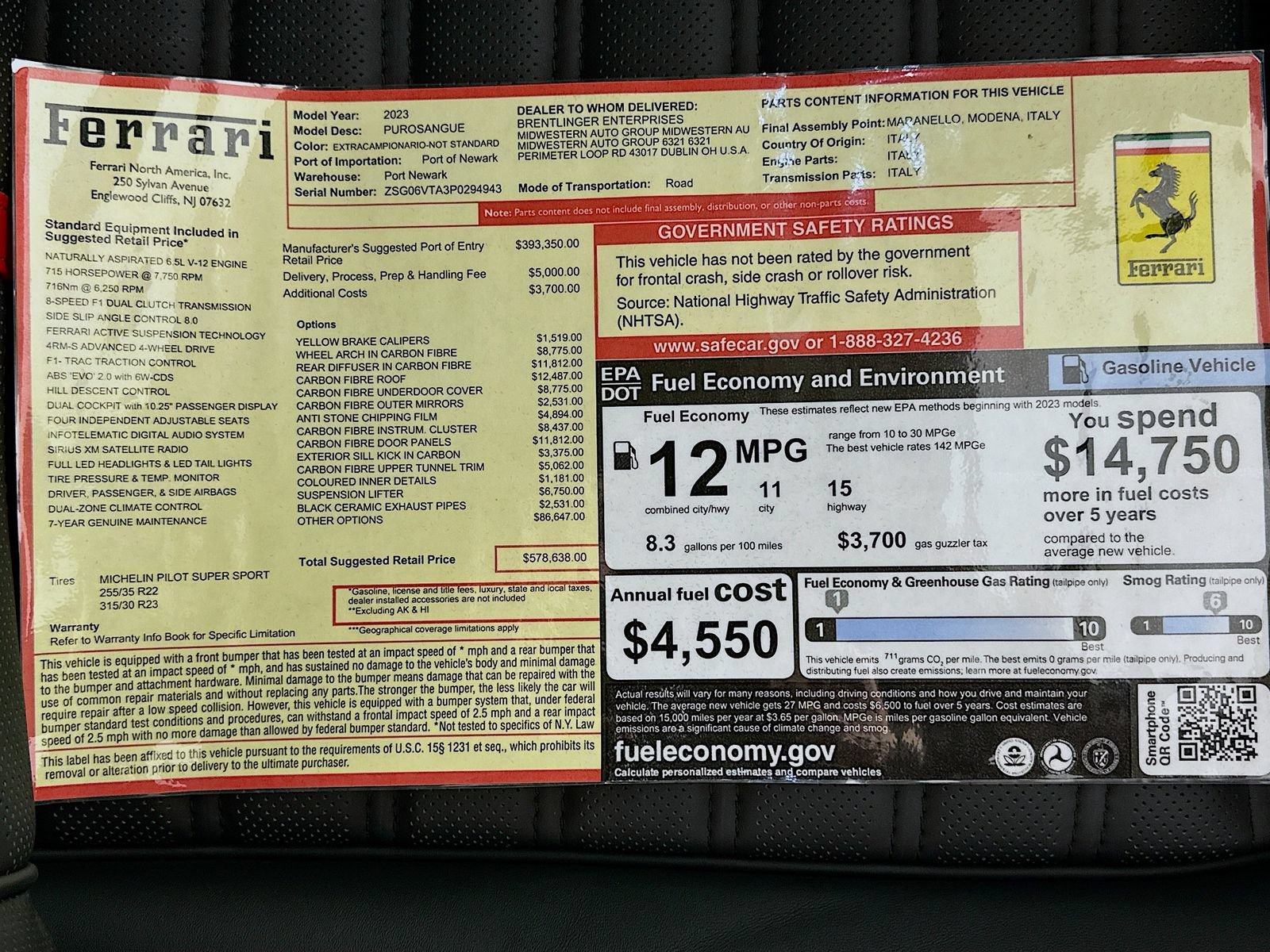 Used 2023 Ferrari Purosangue AWD/4WD image 46