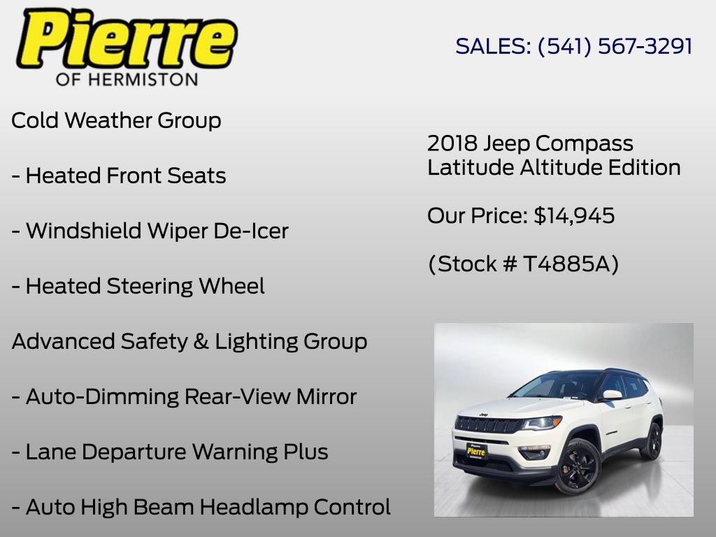 Used 2018 Jeep Compass Latitude w/ Popular Equipment Group AWD/4WD image 18