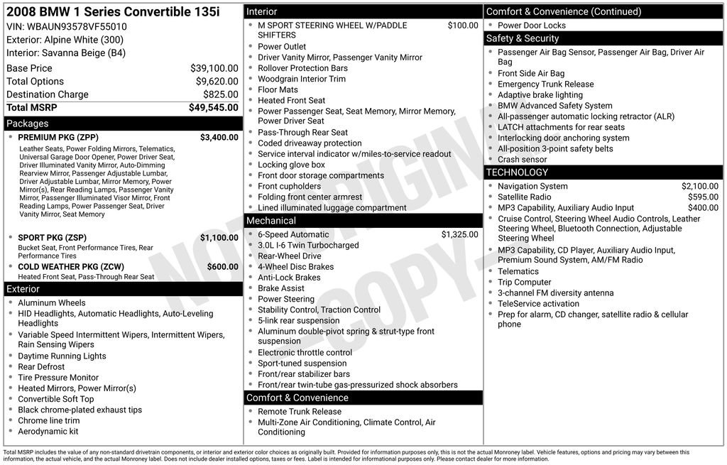 Used 2008 BMW 135i Convertible image 12
