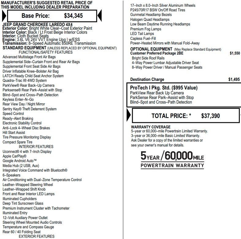 Used 2020 Jeep Grand Cherokee Laredo image 2