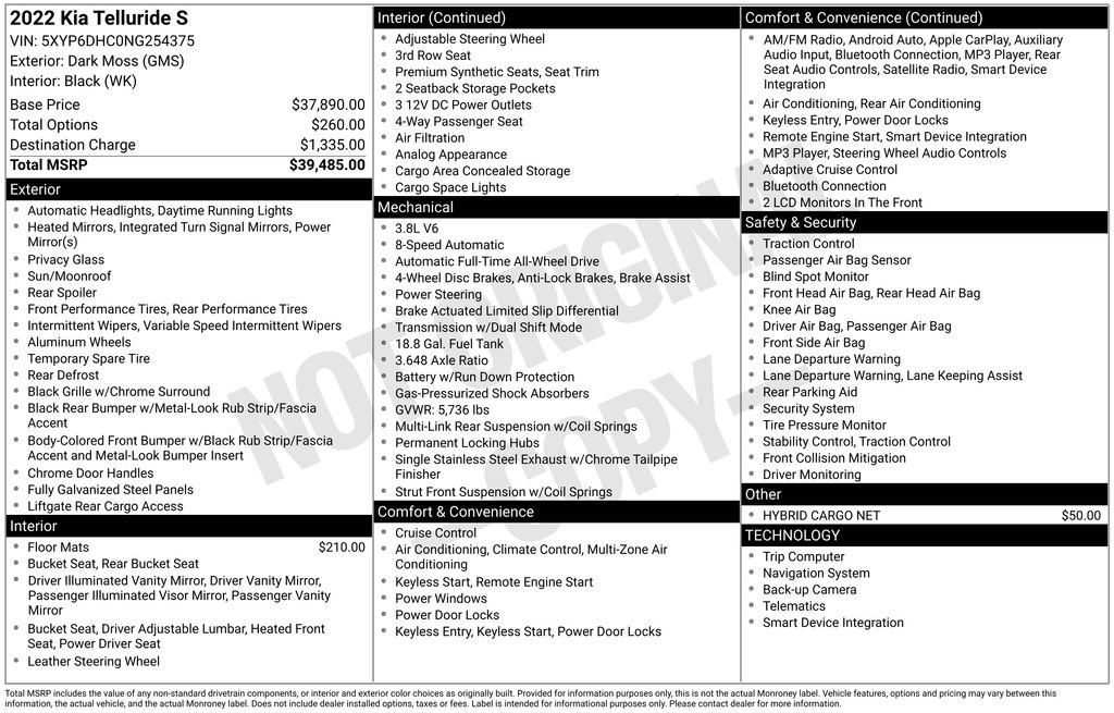 Used 2022 Kia Telluride S image 14
