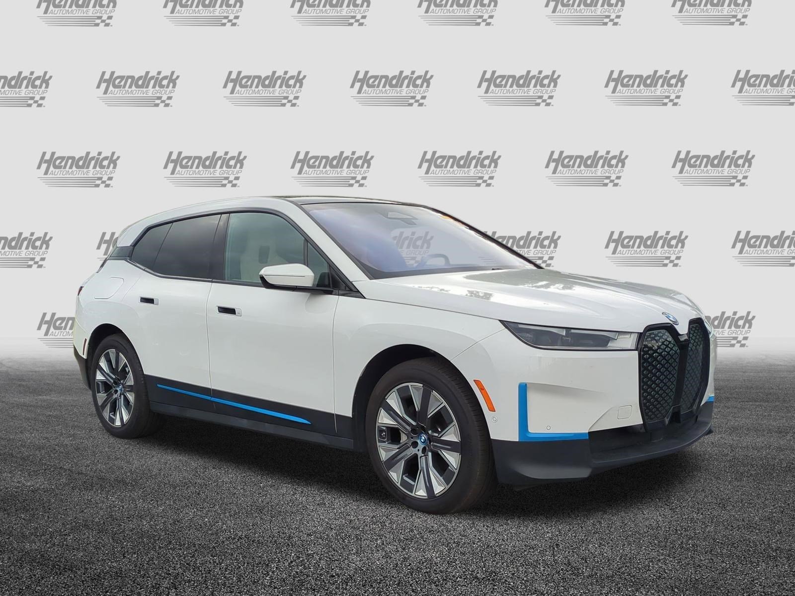 Certified 2023 BMW iX xDrive50 w/ BMW I Signature Blue Package AWD/4WD video 2